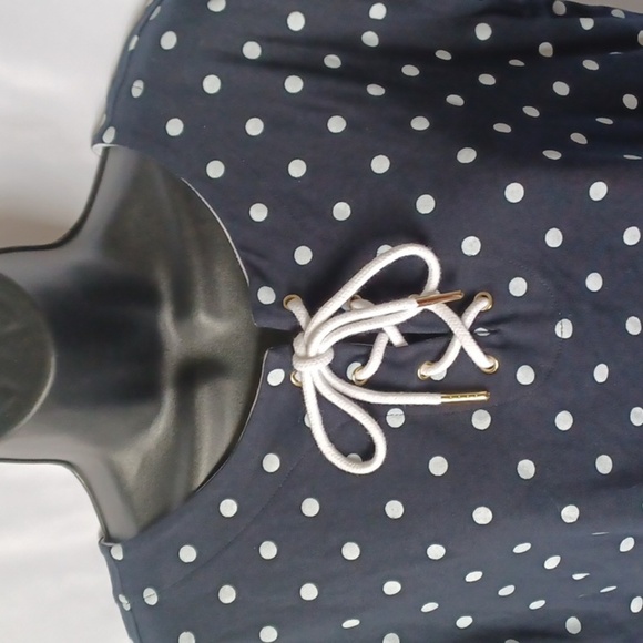 Tommy Hilfiger Dress, Large, Navy w/white polka dots - Picture 2 of 7